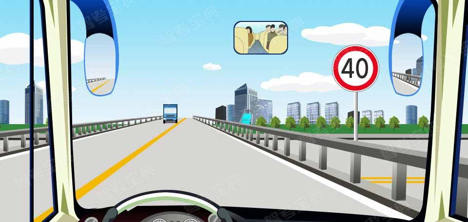如图所示，驾驶机动车怎样经过公路跨线桥？