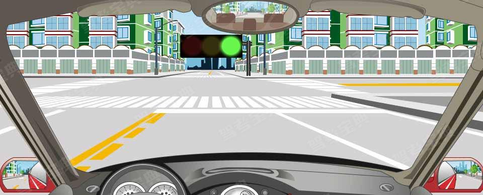 如图所示，驾驶机动车进入左侧车道可以掉头。