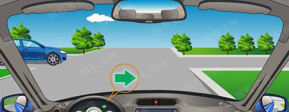 遇到图中所示的情况，应怎样行驶？