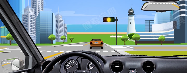 如图所示，驾驶机动车在路口遇到这种信号灯时表示什么意思？