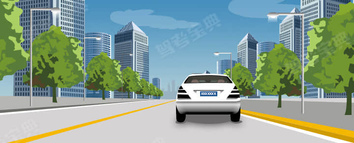 如图所示，驾驶机动车行驶至此路段时，可在路边临时停车。