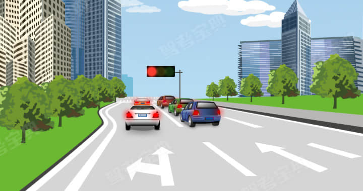 如图所示，该道路最左侧车道准许车辆直行或左转。