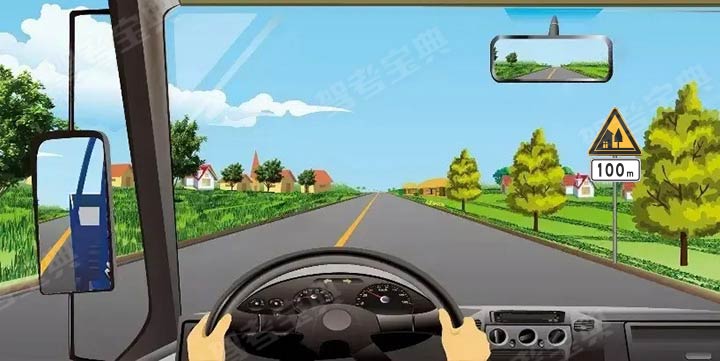 如图所示，驾驶机动车在农村道路行驶，以下做法正确的是什么？